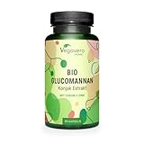 Bio Glucomannan Kapseln | 4000 mg Tagesdosis | für Gewichtsabnahme* | Mit Chrom und Zink aus Pflanzenextrakten | Deutsche Produktion von Vegavero® | Konjakwurzelextrakt | 90 Stück