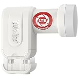 DUR-line +Ultra Twin LNB - 2 Teilnehmer weiß - mit LTE-Filter [ Test SEHR GUT *] 2-Fach, digital mit Wetterschutz, Full HD, 4K,Premium-Qualität
