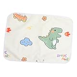QUMIIRITY wasserdichte Inkontinenzauflage Waschbare Matratzenschoner für Neugeborene Atmungsaktiv mit Niedlichem Dinosaurier Design für Betten Krippen und Unterwegs