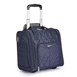 Amazon Basics Koffer Zur Aufbewahrung Unter Dem Sitz, Marineblau Gesteppt, 35.3 cm x 25.2 cm x 38.5 cm