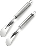 WUNZILO 2er-Pack Grapefruitmesser, gebogenes Grapefruitmesser aus Edelstahl, Küchenmesser, Grapefruitschäler, Enthäutungswerkzeug