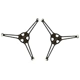 PAMINGONO 2 Stück Mikrowellen drehtellerhalter Tripod Stützrolle Ersatzteil für Mikrowellen glasplatte Stabile Halterung Schwarz für Gleichmäßiges Drehen und Schnelles Zufällige Farbe