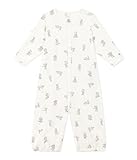 Petit Bateau Unisex Baby Kombisac, Weiss Marshmallow / Grau, 0-3 Monate