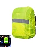 beejune Regenschutz Rucksack, Rucksack Regenschutz, Regenschutz Schulranzen, Rucksack Schutzhülle Flugzeug, Wasserdichter Rucksack, Mit Reflektoren, Für Wandern, Camping, Radfahren (30-40L)