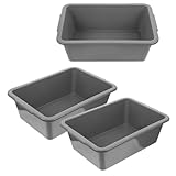 TOYANDONA 3 Stück Stapelbare Rechteckige Kunststoff Aufbewahrungsboxen mit Griff Robuste PP Waschbecken Wannen für Vielseitige Lagerkörbe für Küche Garten Party und Lebensmittelaufbewahrung