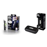 Braun ThermoScan 7 Ohrthermometer mit Age Precision - Black Edition und Braun Protective Aufbewahrungstasche für ThermoScan Ohrthermometer