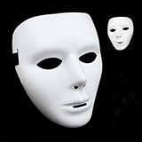 Witeygai Halloween Maske,DIY Weiß Hip Hop Schlichte Maske,Halloween Roman Kostüm Cosplay Oper Maskerade Maske Kreativ Cosplay, Halloween Party