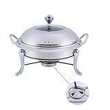 OUTPFTS Fondue-Topf aus Edelstahl, rundes Chafing Dish Buffet-Set, Käse, Frühstück, Familie, Alltag, Küche, Outdoor, Camping, Gold, 0,2 m