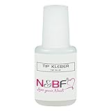 N&BF Tip Kleber für Kunstnägel 9g extra stark | Nagelkleber in praktischer Pinselflasche transparent | schnelltrocknend & extrem Haltbar | zur professionellen Nagelverlängerung