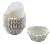 Original Kaiser Inspiration Mini Muffin Förmchen Papier, 200 Stück, weiß, klein 4,5 cm, Muffinförmchen Papier fettdicht, ideal für süße und herzhafte Muffins