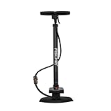 Fischer Standpumpe mit Manometer, hohe Pumpleistung bis 11bar, für alle Ventile (AV, DV, SV), Scharz-Silber, Universal, 85580