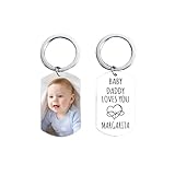 SHININGGIFTDESIGN Personalisierbarer Schlüsselanhänger mit Bild – doppelseitig, bunt, Foto-Schlüsselanhänger, Gedenkgeschenk für Familienliebhaber