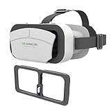 3D-VR-Headset, Virtual-Reality-Headset, VR-Headset für Handy, 3D-Film-Virtual-Reality-Brille, Augenschutz, Virtual-Reality-Headset für kompatibel mit Smartphones mit 11,4 - 17,8 cm (4,5 - 7 Zoll)