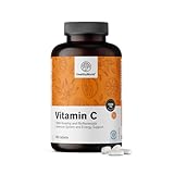 HealthyWorld® Vitamin C 1000 mg - Mit Hagebutte und Bioflavonoiden - 180 Tabletten - 6 Monatsvorrat - Für das Immunsystem und mehr Energie - Hohe Konzentration - 1000 mg pro Tagesdosis