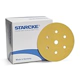STARCKE® Schleifscheiben 150mm Klett - Langlebig - MADE IN GERMANY [50x/100x] - 7-Loch Exzenterschleifer 150mm Schleifscheiben - für Holz, Farbe, Lack, Spachtel, Kunststoff (P60,50x)