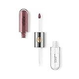 KIKO Milano Unlimited Double Touch 121 | Flüssiger Lippenstift Mit Langem Halt (12 Stunden) In 2 Schritten, Strahlendes Finish ,121 Dark Rosy Chestnut ,1 Stück (1er Pack )