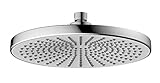 WENKO Regenduschkopf Ultimate Shower, Kopfbrause Ø 25 cm mit Softrain-Funktion, 284 Düsen für sanftes und intensives Wasser, ½“ Universalanschluss, Chrom/Weiß, Silber Glänzend, 25302100