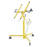 BAMATO Trockenbau Plattenlift DPH-3400 | Hubkraft: ca. 68 kg | Höhenverstellung von 1420 mm bis 3400 mm | integriertes Fahrwerk | Plattenheber Heber für Gipsplatten