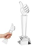 VICASKY Kleiner Glaspokal Für Anerkennungspreis Handgesten-schreibtischstatue Preistrophäen Pokalbecher Spielepreise Preis