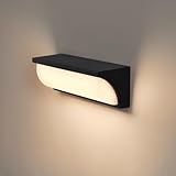 max K O M F O R T LED Außenwandleuchte LERA 19301A anthrazit 9W – moderne Wandlampe IP65 – 3000K warmweiß, 1045 Lumen – wetterfeste Fassadenbeleuchtung aus Aluminium