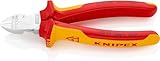 KNIPEX Abisolier-Seitenschneider isoliert mit Mehrkomponenten-Hüllen, VDE-geprüft verchromt 160 mm, 14 26 160