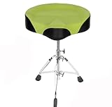 Luminexia Satteltrommelhocker,höhenverstellbarer Trommelhocker 43~60cm,Einstellbar Drum Throne Stool,Drum Hocker mit Gepolstertem Sitz,Schlagzeughocker Tragbar,abnehmbar,mit Trommelstock