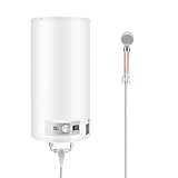 CHFUNE 50L Elektro Warmwasserspeicher Wandspeicher Elektrischer Tank-Wassererhitzer Warmwasser Boiler mit LED-Bildschirm Warmwasserspeicher mit Duscheinheit und Schlauch ür Bad Küche 2KW 220V