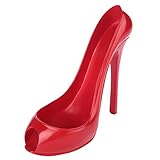 Mavis Laven Weinflaschenhalter, Neuheit High Heel Schuh Weinflaschenhalter Aufbewahrung Weinregal Heimdekoration (Gold) (Weiß)