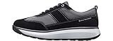 JOYA David II Black, Herren Sneaker, bequem und atmungsaktiv, schwarz/grau, 43