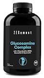 Zenement | Glucosamin-Komplex, mit Chondroitin, MSM, Boswellia, Bambus und Quercetin, 365 Kapseln | GMO-frei, frei von Zusatzstoffen, glutenfrei, GMP