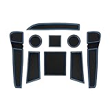 HUVNEXA Gummimatten for Seat Ibiza Gummimatten Antirutschmatten for Getränkehalter Mittelkonsole Armlehne Türschlitz 9tlg Anti-Rutsch-Matte für das Armaturenbrett