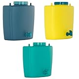 4Big.fun Wasserspender 9 L mit Wasserhahn Camping Gartenhaus Datscha Rukomojnik Kanister türkis