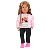 Our Generation Puppe Elena – 46 cm Puppe mit langem Haar, beweglichen Augen & Outfit zum Wechseln – inklusive Jacke, Shirt & Jeans für fantasievolles Spiel