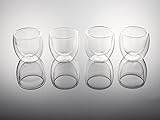 Hanseküche Doppelwandige Espressotassen 4er Set (4x80ml) – Espresso Gläser Set aus hochwertigem Borosilikatglas – Handgefertigte Gläser im edlen Design, doppelwandig, Tassen (Standard)