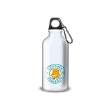 Wasserflasche aus Aluminium – Edelstahl (Thermoskanne 24 Stunden), wiederverwendbar, 330 ml bis 750 ml, Duck – I choose gewalttätig (Karabiner S 400 ml, Blau, Aluminium)