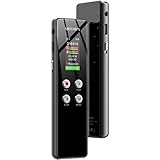 MECHEN 64GB Diktiergerät, EIN-klick HD-Aufnahme (1536kbps), VOR Sprachrekorder, Autom. Rauschunterdr. | MP3-Player | Passwortschutz | 300mAh Akku (64GB)