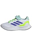 adidas Unisex RUNFALCON 5 SHOES Kids Nicht-Fußball-Halbschuhe, Cloud White/Cobalt Blue/Lucid Lemon, 32 EU