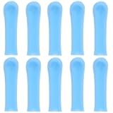 Baluue 10 Stück Ohrreiniger-Ersatzspitzen für Ohrkameras Ohrlöffel-Spitzen Silikon-Ohrlöffel für Ohrenschmalz-Entfernung Endoskope Blau