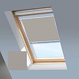 Skylight Jalousien für Velux Dachfenster – Verdunkelungsrollo – Hellgrau – Silberfarbener Aluminiumrahmen (MK08)