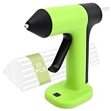 GuKKK Heißklebepistole mit 20 Heißklebesticks 8mm, Heissklebepistole Akku 2000mAh Klebepistolen, USB Typ-C Aufladende, Klebepistole Kabellos zum Basteln DIY Basteln Reparatur Zuhause und Büro