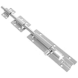 Kisangel Edelstahl Türschloss Schiebeschloss mit Anti diebstahlfunktion Robuster Bolzenriegel für Innen Außentüren Universeller Steckverschluss für Fenster Haus und Büro Silberfarben