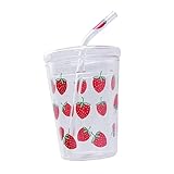 IMIKEYA 1stk Klare Becher Espressotasse Trink Gläser Wassergläser Kaffeebecher Klarer Becher Kaffeetasse Teetasse Erdbeer Glas Becher Milchbecher Aus Glas Klare Glasbecher Saft Kind