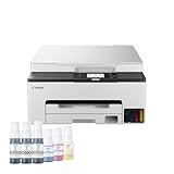 Canon MAXIFY GX1050 Wireless Color 3-in-1 Nachfüllbarer MegaTank Tintenstrahldrucker A4 Drucken, Kopieren, Scannen – Wi-Fi, Cloud Link, Ethernet-Konnektivität – Home Office Drucker, inklusive 6 x