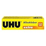 UHU Alleskleber Extra Tube, Gel-Form für extra starkes und tropffreies Kleben, 125 g