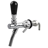 WOOLUCK Bierzapfhahn Einstellbare G5/8, Verstellbarer Bierhahn, Gewinde Bierhahn Chrome Fassbierhahn für Hause Bar Restaurants