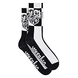 Cinelli Crest Black 'n' White Fahrradsocken, Schwarz/Weiß, S/M, Schwarz/Weiß, Small/Medium, schwarz / weiß, S/M