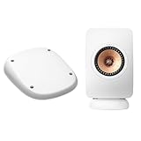 EUGOOCX Desktop-Lautsprecherständer für KEF LS50 Wireless II betriebene Bücherregal-Lautsprecher, 10 Grad neigbar, Schreibtisch-Lautsprecherständer, Erhöhung für Studio und Zuhause, Weiß