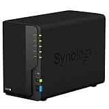 Synology DS220+ 2 Bay Desktop NAS - Netzwerkspeicher Gehäuse, Intel (2GB RAM) Windows, Cranberry