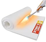 XARILK Keramikfaser-Isolierdecke, 61 X 40 X 2.54 cm, feuerfeste Isolierdecke für Holzherd Baffle, Kamin, Pelletofen, Schornstein, Ofen, Kessel, Pizzaofen und Schmiede