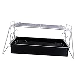 BESTonZON 1 Stück Faltbarer Grillrost Leichter Holzkohle Grill für Outdoor Aktivitäten für Camping Angeln und Tragbar Montieren